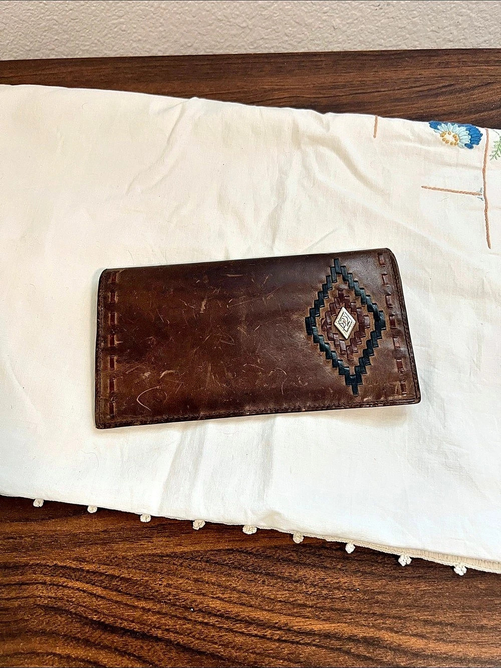 Resistol Full Grain Leather Western Wallet in Brown